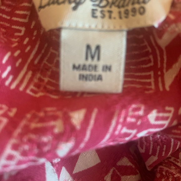 Lucky Brand - medium - red/white tiered blouse - Picture 3 of 5